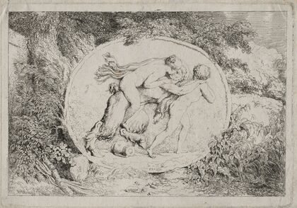 Bacchanales; Nymph Astride a Satyr (1763)