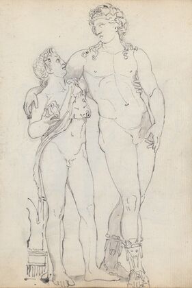 Bacchus Standing, Leaning on a Faun