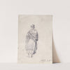 Back View of Country Woman in Hat and Shawl by James Ward