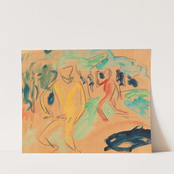 Badende (Figuren in Bewegung) (1910) by Ernst Ludwig Kirchner