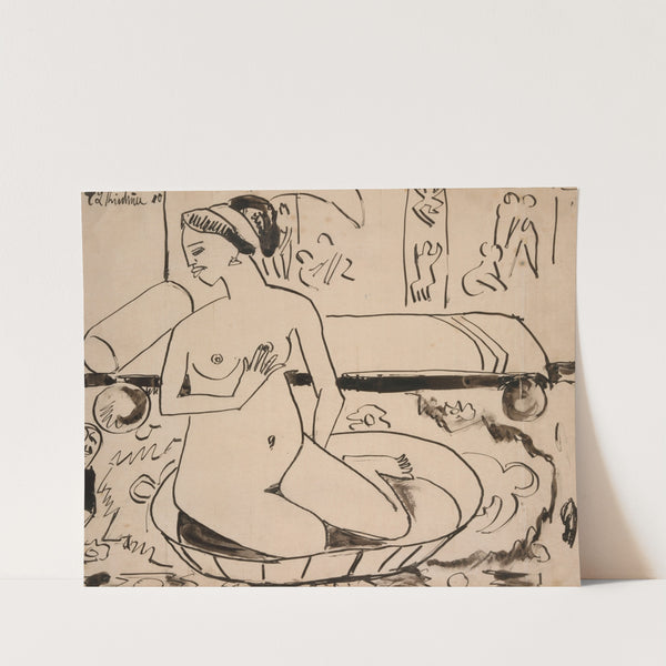 Badende im Atelier der Brücke (1910) by Ernst Ludwig Kirchner