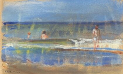 Badende im Meer