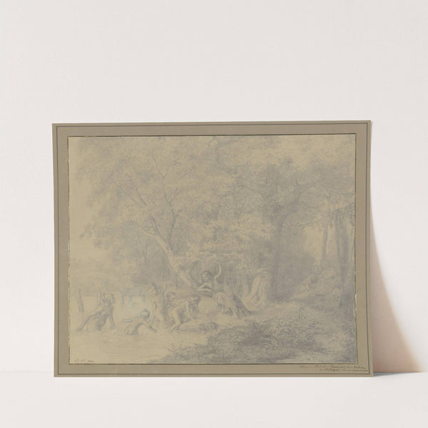 Badende Mädchen am Waldesrande by Carl Joseph Begas