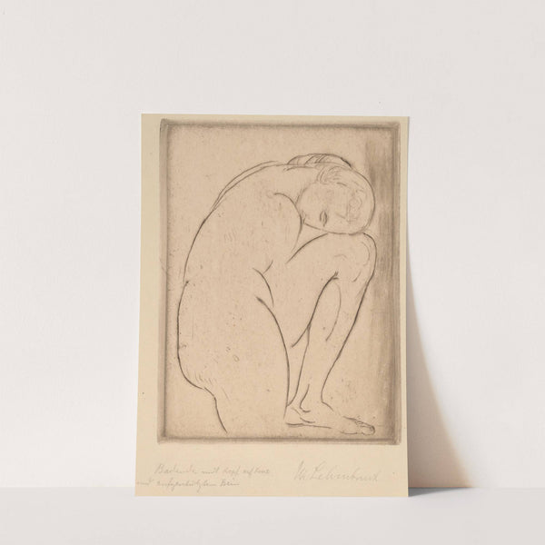 Badende mit Kopf auf Knie (Bather with Her Head on Her Knee) (1913) by Wilhelm Lehmbruck
