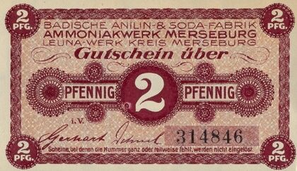 Badische Anilin- & Soda-Fabrik Hundert Mark Gutschein