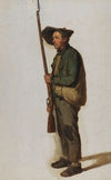 Badische Ordonnanz mit einem Gewehr