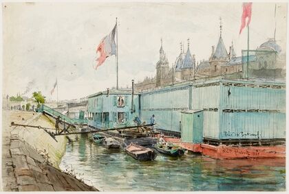 Bains froids au dessous du Pont Neuf (1885)