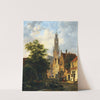 Bakenesserkerk seen from the Valkestraat, Haarlem by Bartholomeus Johannes van Hove