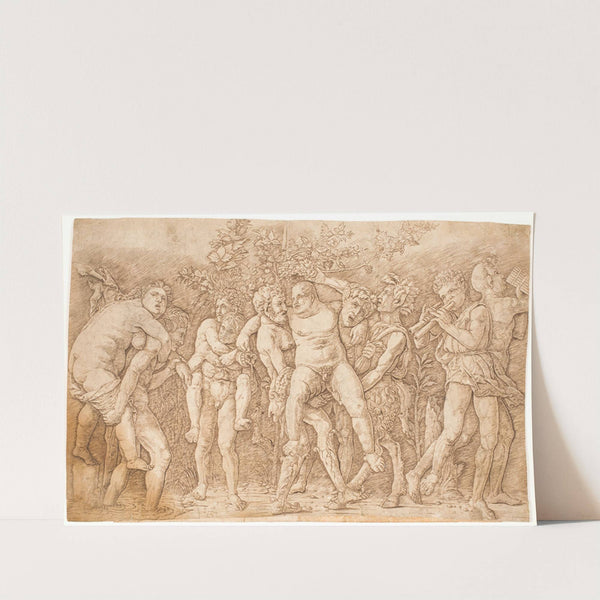 Bakkanal med Silén by Andrea Mantegna