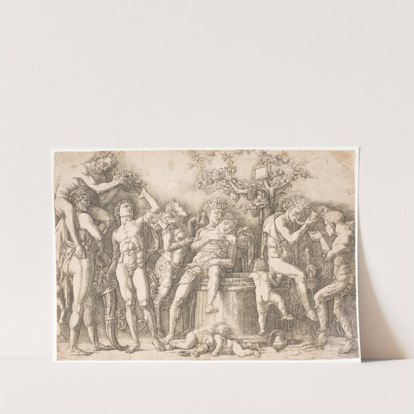 Bakkanal ved vinkarret by Andrea Mantegna