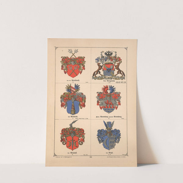 Baltisches Wappenbuch Pl.101 (1882) by Adolf Matthias Hildebrandt