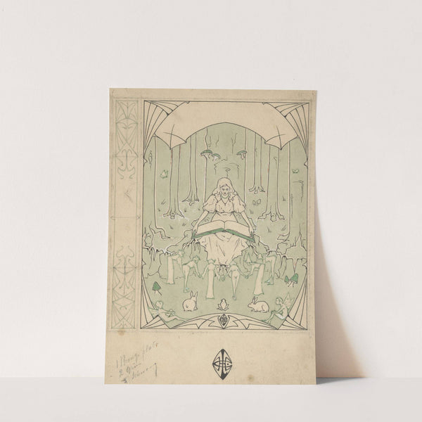 Bandontwerp voor; Pieter Louwerse, Lotgevallen en reizen van Sindbad den Zeeman. Geschiedenis van de eerste tot zevende en laatste reis, 1910 by H.C. Louwerse