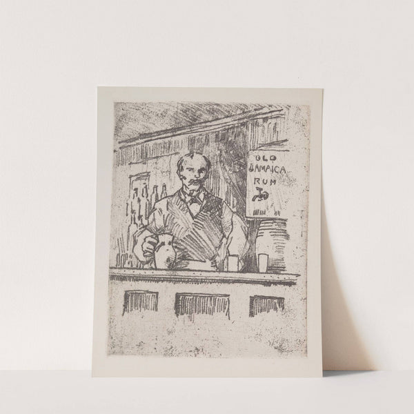 Bar tender, Londres (1909) by Jean-Émile Laboureur