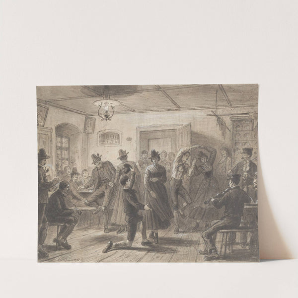 Barn Dance In Upper Bavaria by Cajetan Schweitzer