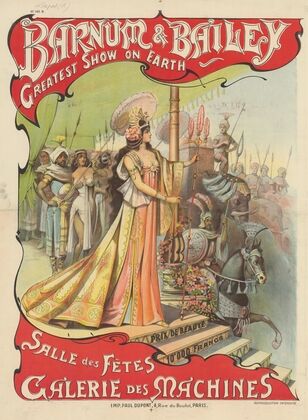 Barnum & Bailey, greatest show on earth. Prix de beauté – 10.000 francs. Salle des fêtes, galerie des machines (1901)