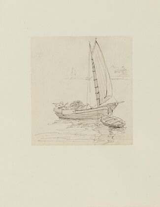 Barque – dessin pour le cul-de-lampe du chapitre 1 Un mot écrit sur une page blanche (1920-1921)