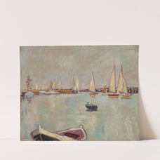 Barques et voiliers à Ouistreham by Louis Valtat