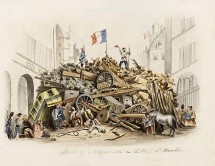 Barricade dans la rue Saint-Martin le 25 février 1848, 3ème et 4ème arrondissements (1848)