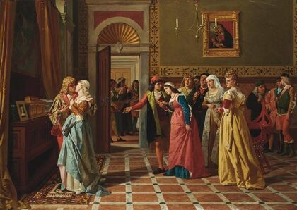 Bassanio winning the heart of Portia, The Merchant of Venice