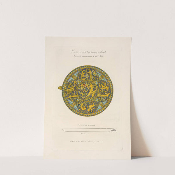 Bassin de cuivre doré, incrusté en émail, ouvrage du commencement du XIIIe. siècle. by Nicolas Xavier Willemin