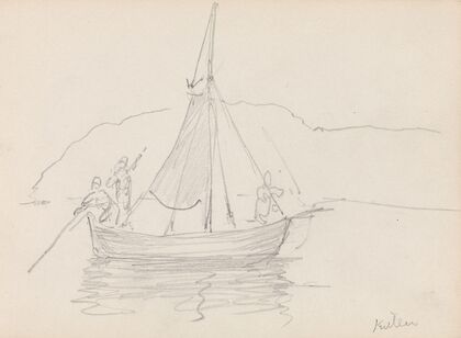 Båt med figurer, Kullen (1868)