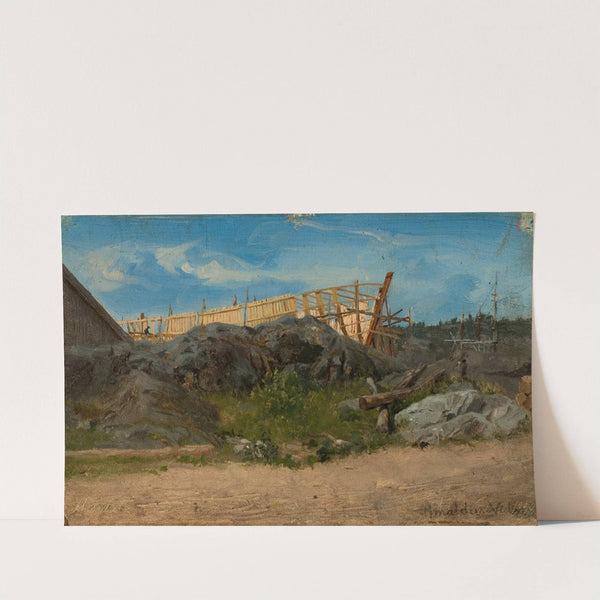 Båtbyggeri, Lillesand by Amaldus Nielsen