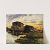 Bateau-lavoir sur la Seine, aux environs de Paris (1880) by Emile Antoine Guillier
