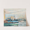 Bateau sur la Siene by Eugène Louis Gillot