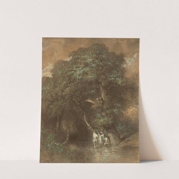 Bathers by a Giant Oak (c. 1842-1844) by Constant Troyon
