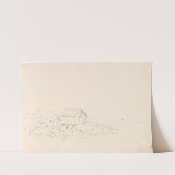 Båthus, Nevlunghavn (1861) by Adolph Tidemand