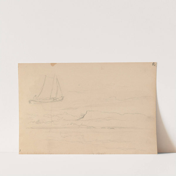 Båtstudie; Kolsåstoppen by Hans Gude