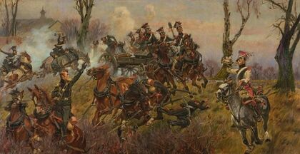 Battery on fire – Raszyn (1913)