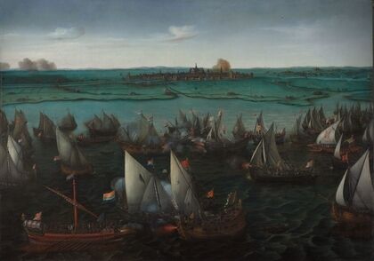 Battle between Dutch and Spanish Ships on the Haarlemmermeer