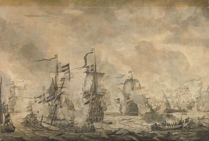 Battle between the Dutch and Swedish Fleets, in the Sound, 8 November 1658 (1665)