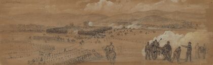 Battle near Upperville. Ashbys Gap in Distance