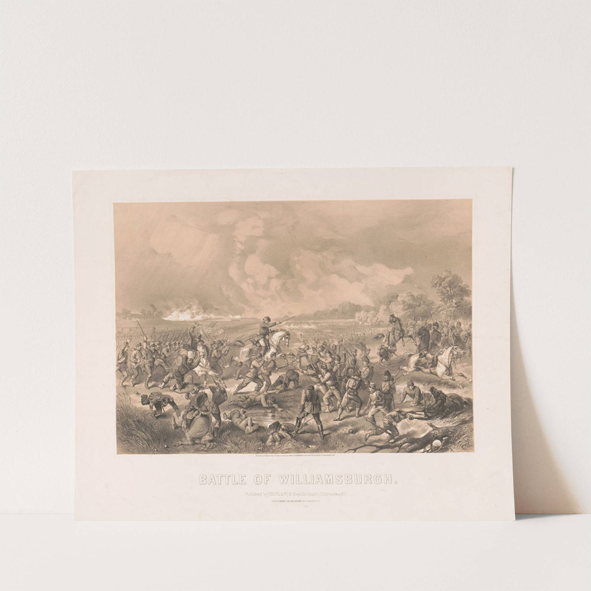 Battle of Williamsburgh by Sarony, Major &amp; Knapp Lith.