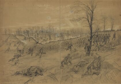 Battle of Winchester, decisive charge upon the rebels at the stone wall