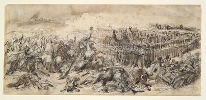 Battle Scene (Study for The 2nd Light Cavalry withstanding the onslaught of the Arabs)