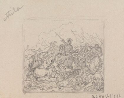 Battle Scene with Attila