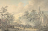 Battle Scene with Church at right