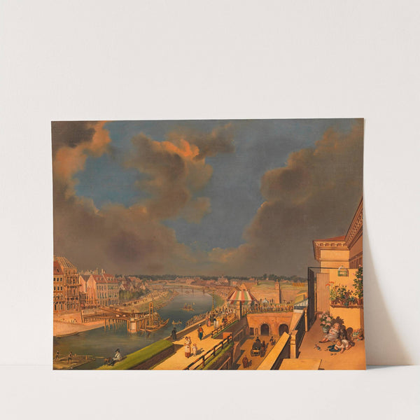 Bau der Ferdinandsbrücke über den Donaukanal by Franz Maleck von Werthenfels
