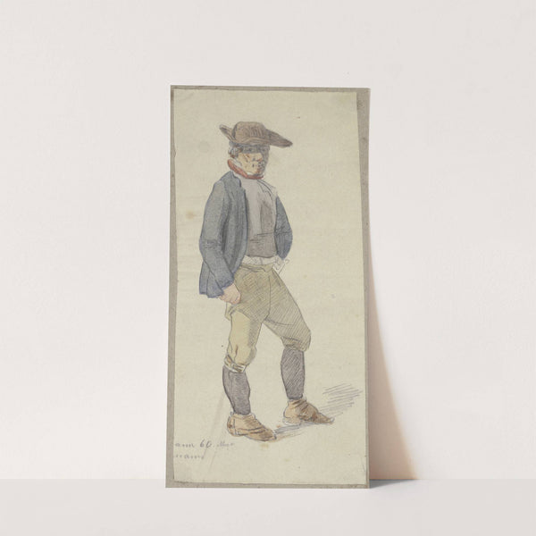 Bauer in kurzen Hosen und mit breitem Hut by Hugo Kauffmann