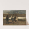 Bauer mit Ochsengespann by Emil Jakob Schindler