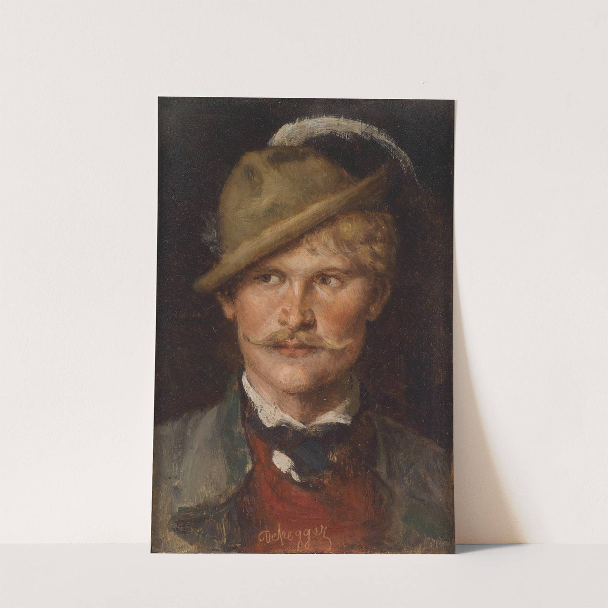 Bauernbursch mit Hut by Franz von Defregger