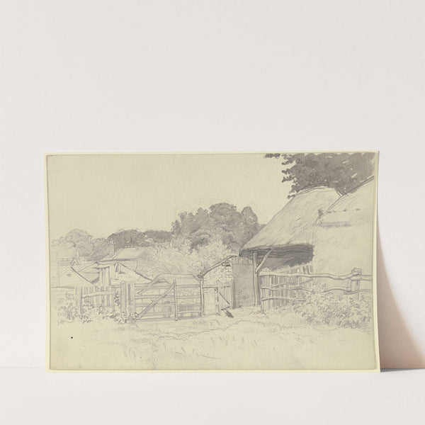 Bauerngehöft mit Baumgruppe by Otto Scholderer