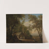 Bauernhaus zwischen Bäumen im Mittagslichtca 1743-1745 by Philipp Hieronymus Brinckmann
