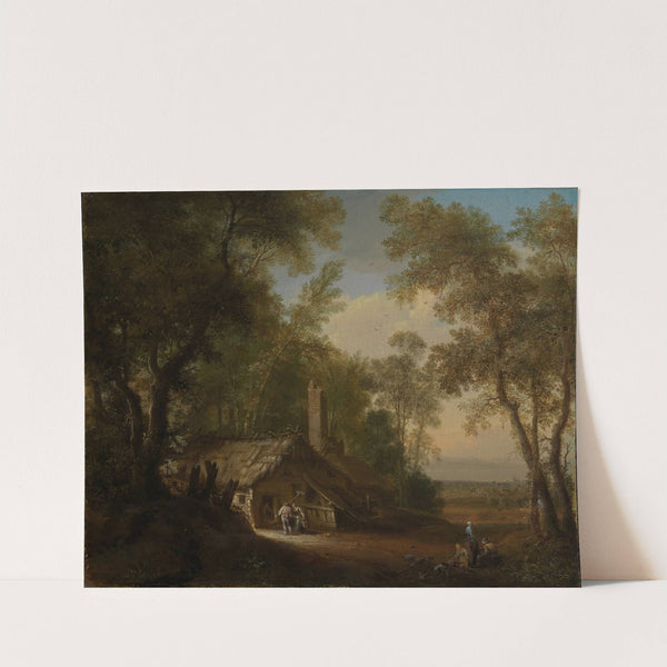 Bauernhaus zwischen Bäumen im Mittagslichtca 1743-1745 by Philipp Hieronymus Brinckmann
