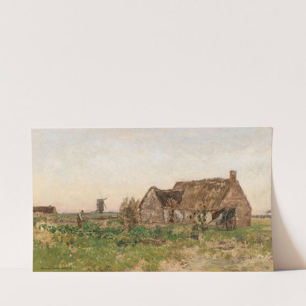 Bauernhäuser mit Windmühle (1888) by Eugen Jettel