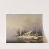 Bauernhof am winterlichen See by Marcus Pernhardt