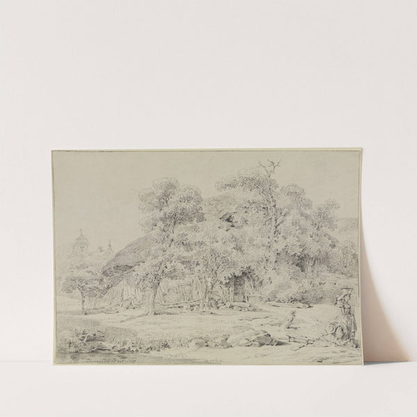 Bauernhof mit Staffage by Balthasar Anton Dunker